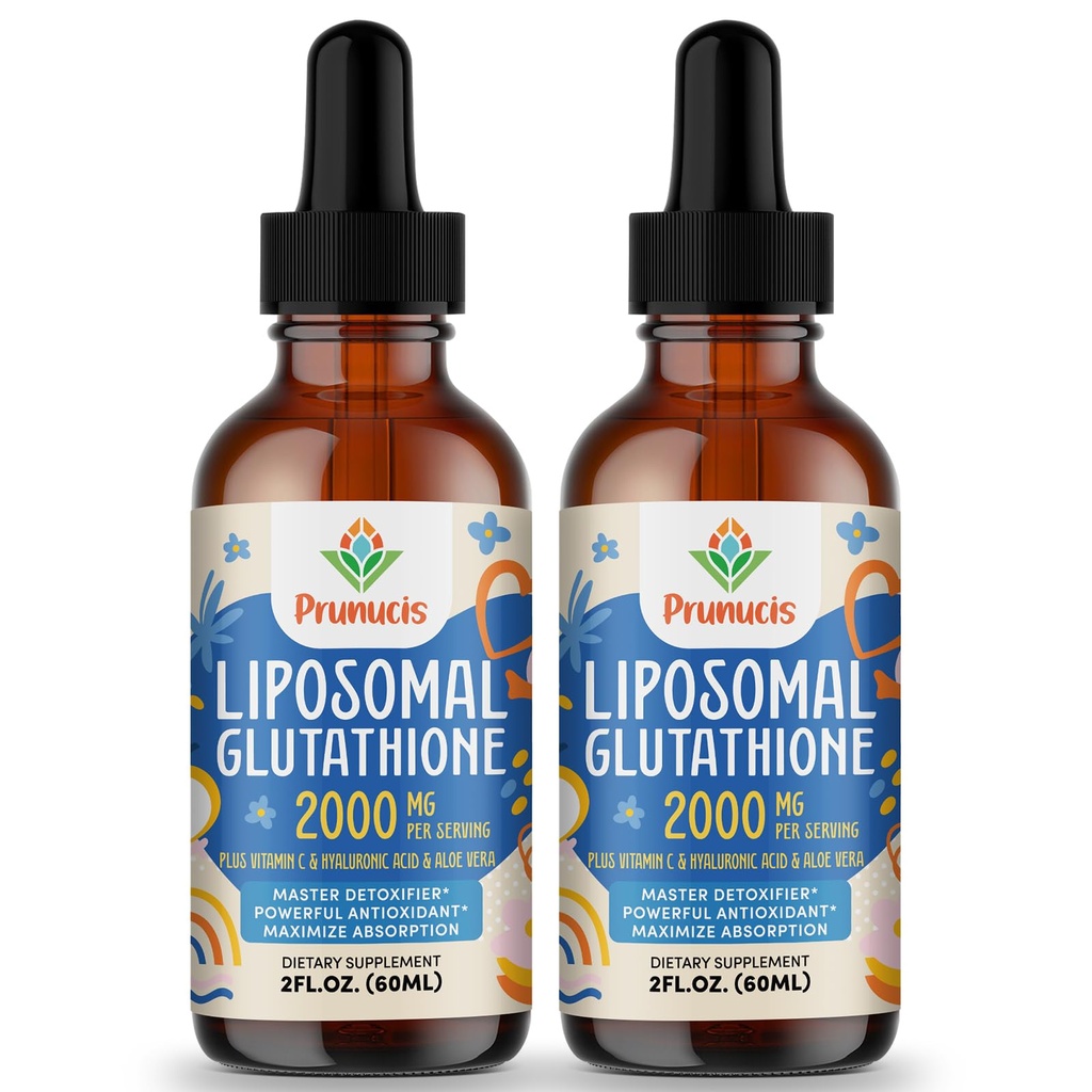 2000MG Liposomalのグルタチオンの液体、98%の吸収、活動的な形態L-グルタチオンの補足、完全菜食主義者の友好的な、免疫システム、老化の防衛、デトックス、4 FL.OZのための強力な酸化防止コンプレックス