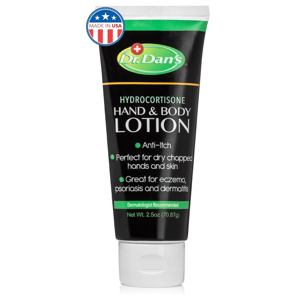 Dr. Dan's Hydrocortisoneハンドとボディローション - 男性と女性のためのアンチイッチローション - 1パック