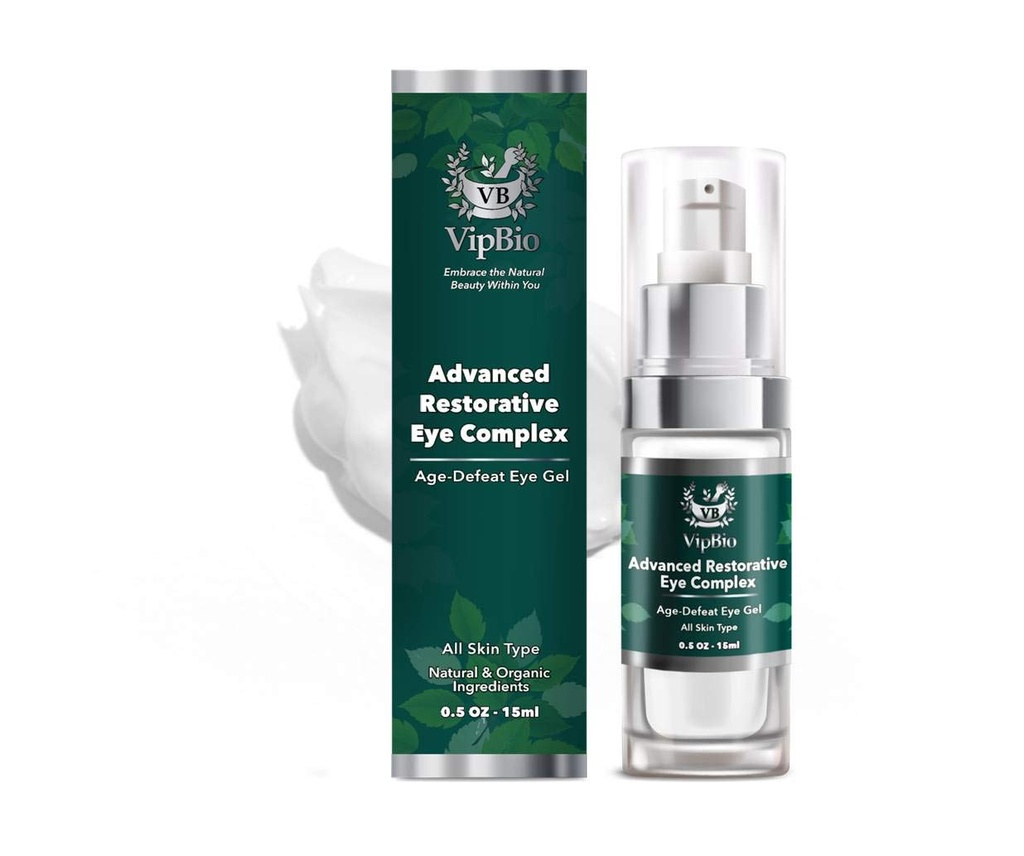 VipBioオーガニックアドバンストResorative Eye Complex ダークサークルとパフィネス0.5 fl. oz.
