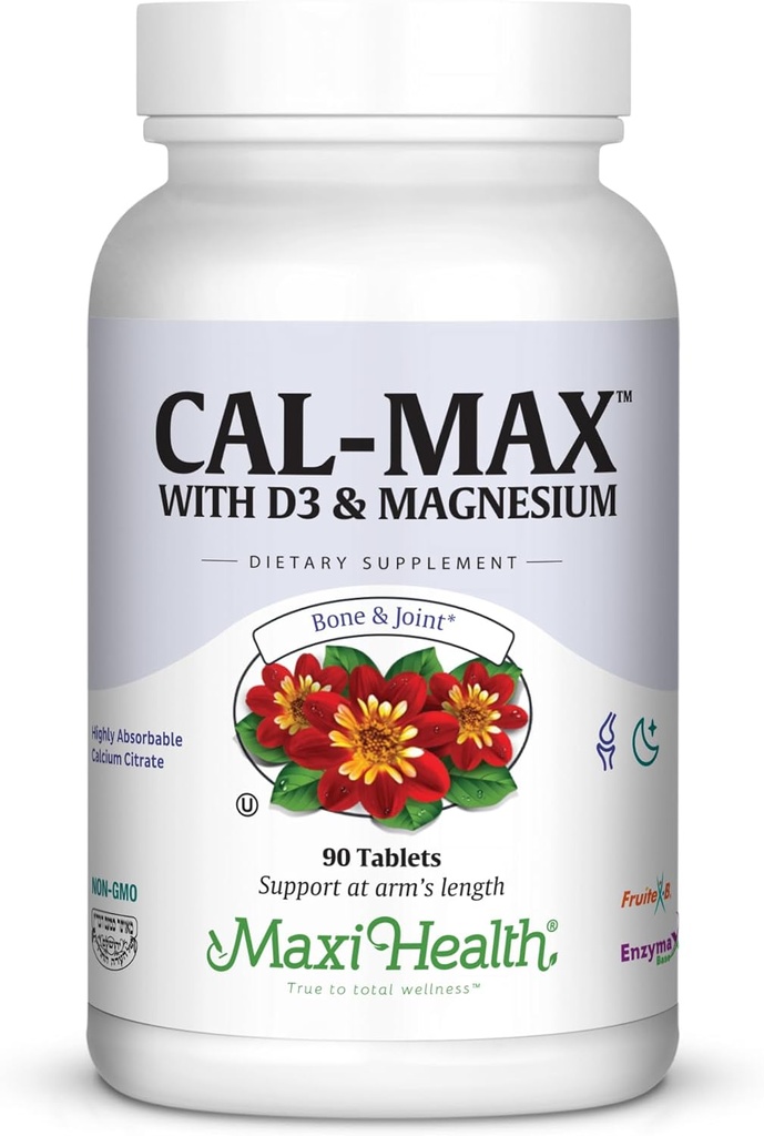 ビタミンD3(400 IU)とマグネシウム(750 mg)のカルシウム1000mg - 骨、歯、関節サポートのための栄養補助食品 - 男性と女性のための90錠