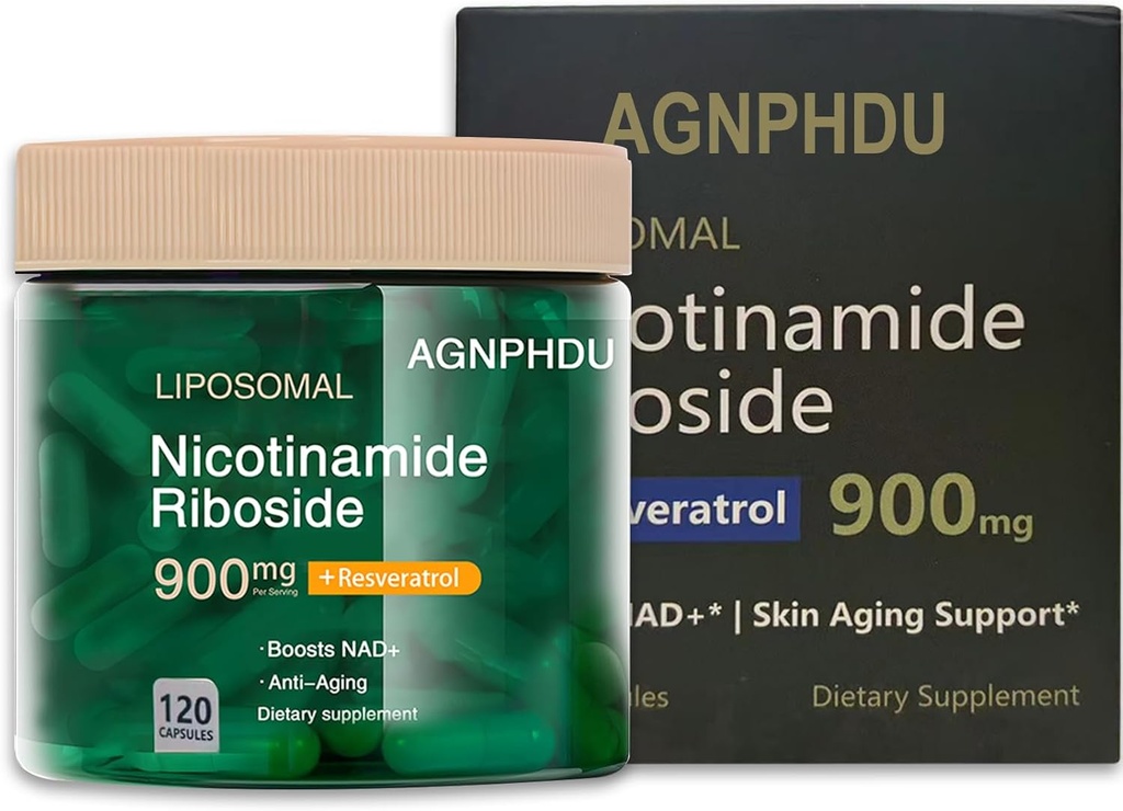 AGNPHDU- Liposomalのニコチンアミドの肋骨120のカプセル、Resveratrol、ケルセチン-反老化のためのNADの補足、エネルギー、焦点900mgの食事療法の補足
