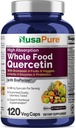 NusaPure Quercetin with Bromelain 500mg |120 Veggie Cap | 43 フルーツベジギー グレインハーブ酵素 プロバイオティック ブレンド | 非GMO、ビーガン、バイオペリン