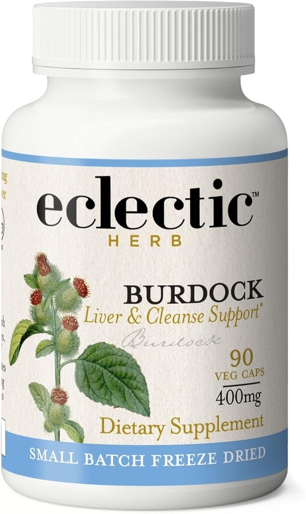 ECLECTIC INSTITUTE生フレッシュフリーズドライ非GMOバードック | ダイジェストサポート | 90 CT (400 mg)