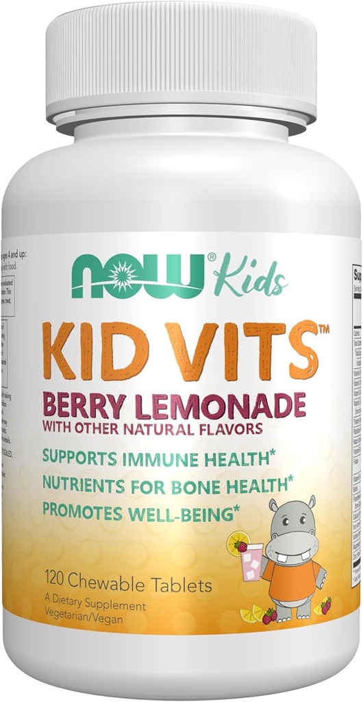NOWの子供の補足、子供はMultivitamin、ベリーLemonadeの味、120のChewableのタブレットを模倣します