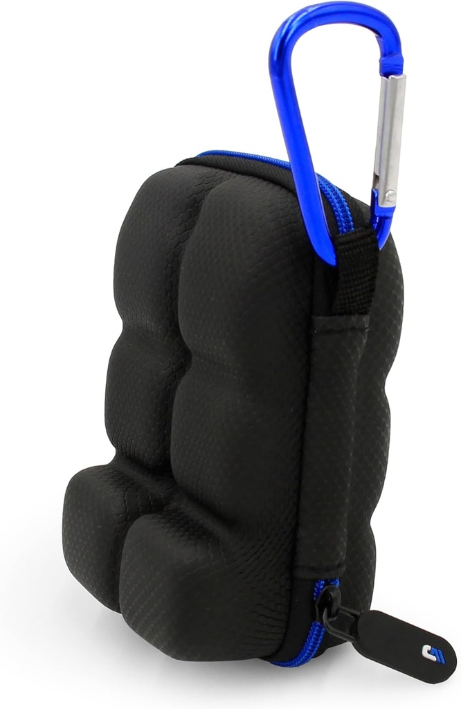 CASEMATIX Asthma Inhaler Holder Case Fits Two Standard Rescue Inhalers With Lanyard and Clip On Keychain Carabiner, Includes Asthma Case Only