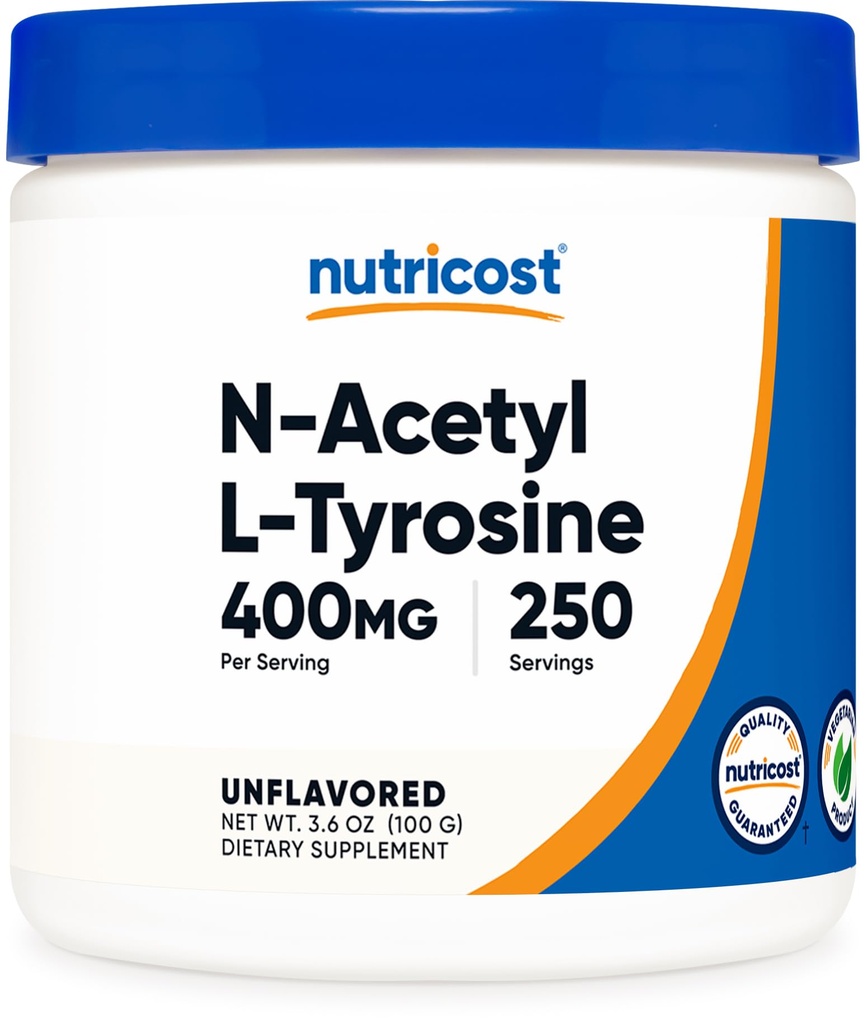 Nutricostの純粋なNアセチルLチロシン(NALT)の粉100グラム