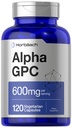 ホルバハチアルファGPC 600mg | 120カプセル | ベジタリアン・非GMO・グルテンフリーのコリンサプリメント | ヘルシーな記憶・焦点・明快さをサポート