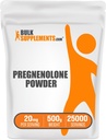 BulkSupplements.com Pregnenoloneパウダー - 栄養補助食品、Pregnenolone 20mg - 純粋&グルテンフリー、給食当たり20mg、500g(1.1ポンド)(パッケージ1)