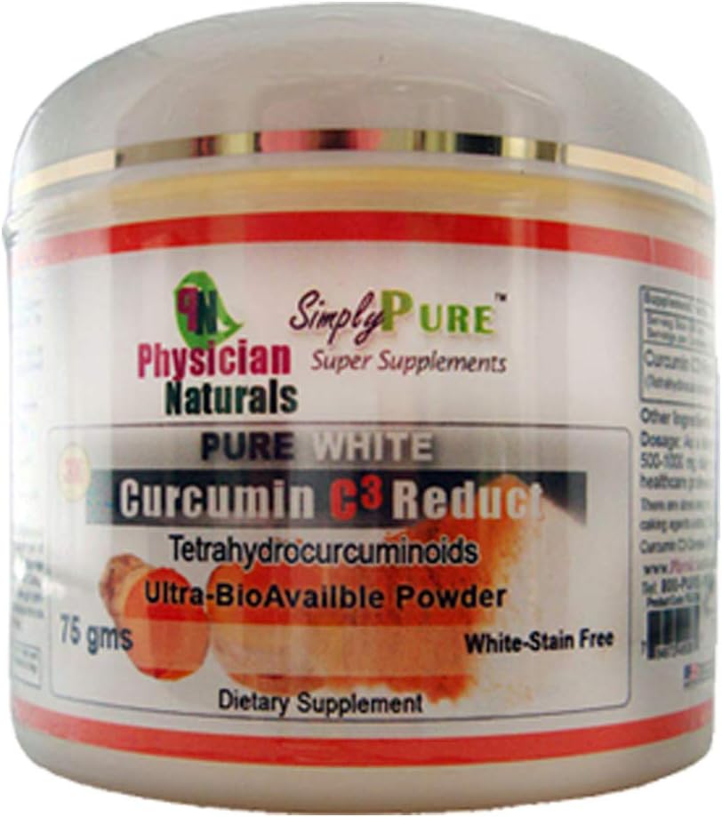 Pure White Curcumin C3 Reduct Powder 3X Absorption and 180X More Concentrated Than Turmeric Powder 75 GMS
