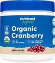 Nutricost Organic Cranberry Powder, 8 oz, 5G per Serving - Non-GMO, Gluten-Free