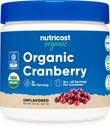 Nutricostオーガニッククランベリーパウダー、8オンス、5G/サービング - 非GMO、グルテンフリー