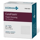 Dynarex 3012 CuraFoam フォーム ドレッシング、非ボーダー、滅菌、クッション、モイスト ワンド ケア、4" x 4.25」、10 のパック