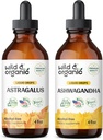 ワイルド&オーガニックアストラガラスチンチャー4 fl oz & アシュワガンダ チンキ 4 fl oz