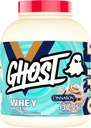 GHOST Whey Protein Powder, Cinnabon - 5LB, 25G of Protein - Cinnamon Roll Flavored Isolate, Concentrate & Hydrolyzed Whey Protein Blend - Post Workout Shakes - Soy & Gluten Free