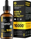 Liquid Vitamin D Drops - Vitamin D3 10,000 IU for Faster Absorption - Helps Support Strong Bones & Healthy Heart - Vit D3 for Mood & Immune System Function - High Dose D3 Vitamin Sublingual - 2 fl oz