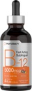 ホアバッハ B12 ビタミン 5000 mcg サブリンガル | 4 Fl Oz | Methylcobalamin と Cyanocobalamin として | 液体ベジタリアンドロップ | ベリーフレーバー | GMO&グルテンフリーサプリメント