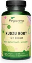 Vegavero Kudzu Root | 12.000 Kuzu Rootのmg | 非GMO & ビーガン | サポート更年期 | オート麦エキス+ビタミンC付 | 90カプセル