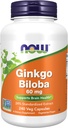 NOWの食糧は、GinkgoのBiloba 60のmgの24%の標準化されたエキス、非GMOのプロジェクトによって確認される、240のベジのカプセルを補います