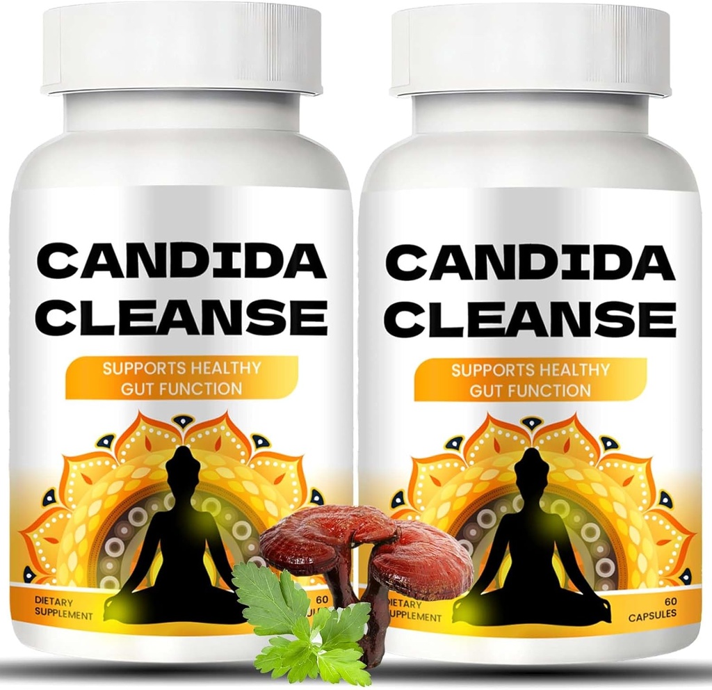 Candida Cleanse - Gut&コロンサポート、高度な式 - オレガノリーフ、ワームウッド、ブラックウォールナット、カプリル酸