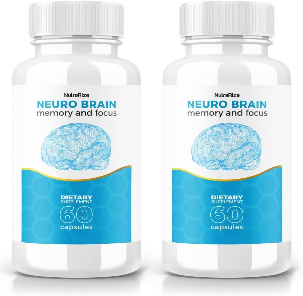 (2パック) Neuro Brain カプセル – フォーカス、集中力、シャープネスのバランスの取れたブレンドによる毎日のフォーミュラ | 持続サポート(120 カプセル)対応の使いやすい丸薬