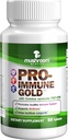PRO-Immune Gold |Best Immune サポート |Clinical スタディ コリオラス versicolor PSP+PSK & Ganoderma lucidum キノコ マイセル エキス、All-Natual、Antioxidant サプリメント、cGMP & USA 製造、60錠