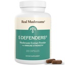 実質のきのこの5の擁護者のきのこの複合体–Chaga、Reishi、トルコの尾、舞茸及び健康サポートのためのシイタケ-きのこのベータ グルカンのカプセル- 200の計算が付いている有機性適応のきのこのブレンド