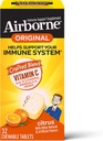 AirborneのビタミンC 1000mg (サービングごとの)柑橘類のChewableのタブレット(箱の32の計算)、ビタミンA C E、亜鉛、Selenium、Echinacea及びジンジャー、酸化防止剤が付いているグルテンフリーの免疫サポート補足