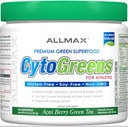 ALLMAX栄養 - Cytogreensスーパーグリーンパウダー、Spirulina、Spinach&Barleyグラス、免疫健康と消化機能をサポート、ビーガンフレンドリー、125グラム