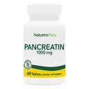 Natures Plus Pancreatin - 1000mg、60錠 - 消化管のサポートのための自然な消化酵素サプリメント - アミラーゼ、プロテアーゼ、リパーゼが含まれています - グルテンフリー - 60のサービング