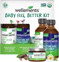 Wellements Organic Baby Feel Better Kit for 4 Months+ | Day & Night Syrups with Chest & Foot Rub | Soothing Comfort* for Babies | USDA Certified Organic, Non-GMO, Gentle Baby Care Set