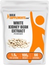 バルクサプリメント.com 白い腎臓の豆のエキスの粉-白い腎臓の豆の粉-草の補足-Glutenの自由な、サービングごとの1.5g (3.5 oz)ごとの1.5g (パッケージ1)