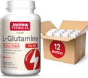 JarrowフォーミュラL-グルタミン750mg、栄養補助食品、免疫および筋肉サポート、120ベジギーカプセル、最大120日の供給(12パック)