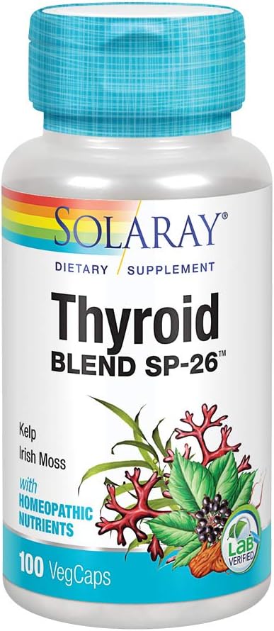 SOLARAY Thyroid Blend SP-26 | ヘルシーな甲状腺機能をサポートするためのハーブブレンドw/セルソルト栄養素 | ノンGMO、ヴィーガン | 100 サーブ | 100 野菜