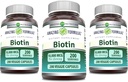 アメージングフォーミュラ ビオチン 10000 mcg ベジギーカプセル | ビタミンB7サプリメント | 非GMO | グルテンフリー | アメリカ製 (200 カウント | 3 パック)