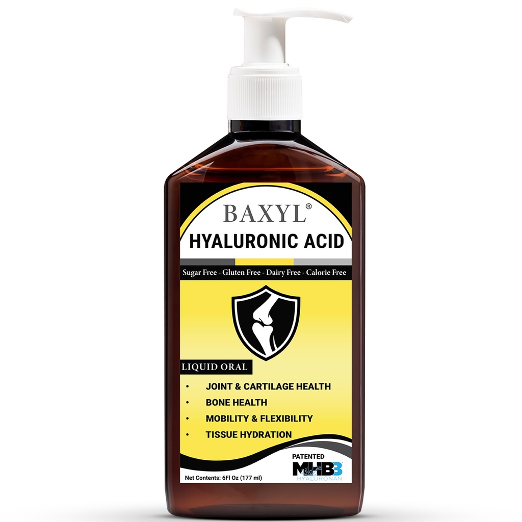 Baxyl - 共同救助の補足のための液体のHyaluronic酸(Vegan、グルテンフリー、非GMOの特許を取られた口頭MHB3)
