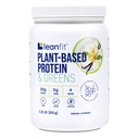 LeanFit植物ベースのたんぱく質&グリーンナチュラルバニラ - 20g植物タンパク質+ 4 給餌ごとの葉グリーン - ビーガン、グルテンフリー、大豆フリー、砂糖なし - 19 サービング、1.21ポンドチューブ