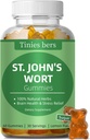 St John's Wort Gummies 500mg, 大人のための砂糖無料グミー, 脳とストレス救済のための最高のハーブグミー, 非GMO, グルテンフリー, 完全菜食主義者の, プキン, 60