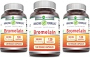アメイジングフォーミュラ ブロムレイン サプリメント | 500 Mg | 2400 GDU | 120 Veggie Capsule | Non-GMO | グルテンフリー | アメリカ製 (3パック)