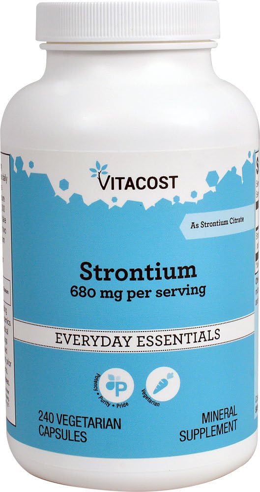 Vitacost Strontium - 680 mg/サービング - 240 ベジタリアンカプセル