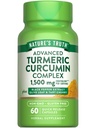 Nature's Truth Turmeric Curcumin | 60カプセル | ブラックペッパーエキス、オリーブリーフ&タルトチェリー付き | 非GMO&グルテンフリーサプリメント