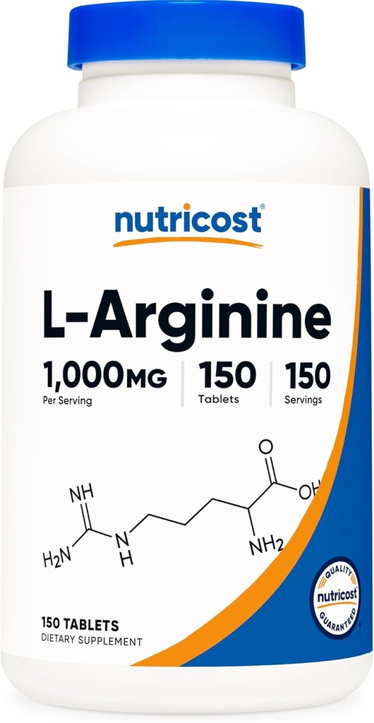Nutricost L-Arginine 1000mg、アミノ酸錠(150錠)