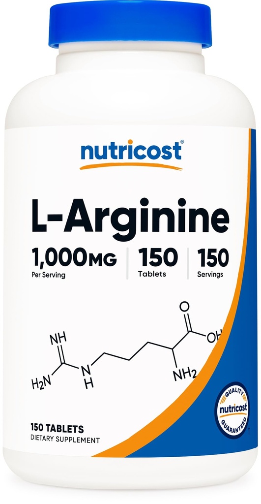 Nutricost L-Arginine 1000mg、アミノ酸錠(150錠)