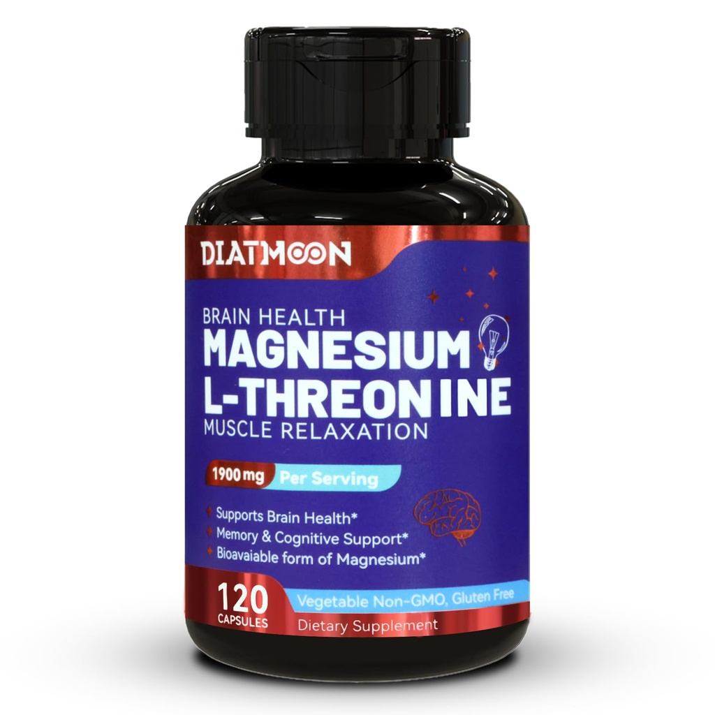 マグネシウムL-Threonineのカプセル、マグネシウムのThreeonineの補足、1900mgのマグネシウムL-Threonine、非GMOのグルテンフリー- 120の野菜のカプセル