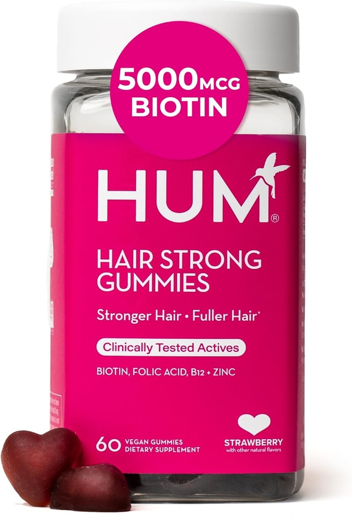 HUMの毛は成長を支えるためにBiotin、亜鉛、ビタミンB12の強い毎日の毛の成長のグミies、Follicの酸及びビタミンB12の女性のおよび人のための健康な毛サポート、60のグミのビタミンを耕作します