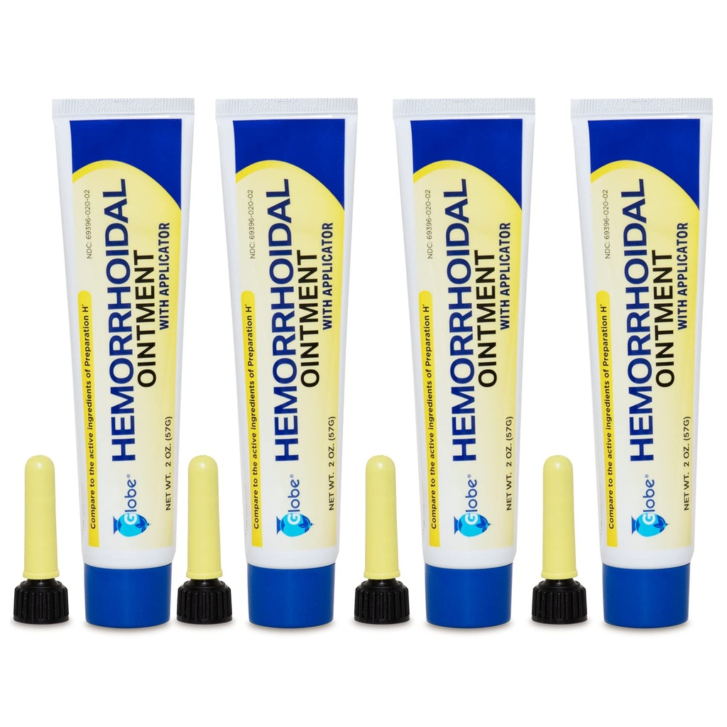 Globe Hemorrhoidalの軟膏、Phenylephrine HCl、石油、燃えるからの救助、痔のかゆみそして不快、2オンス(4パック)