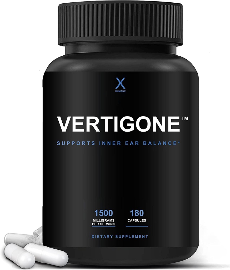 HUMANX VertiGone - Vertigoリリーフ - タイムテスト成分 - 古代の自然インナーイヤーバランスサプリメント - Dizziness、吐き気、スピニング&スウェイリングセンセーションを取り除きます - 非GMO - Dizzyエイドピル
