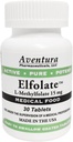 ELFOLATE® 15mg L-Methylfolateのメチルの葉酸塩のMethylfolateの医学のフードの補足の専門の強さの活動的な純粋なPotent 30のタブレット