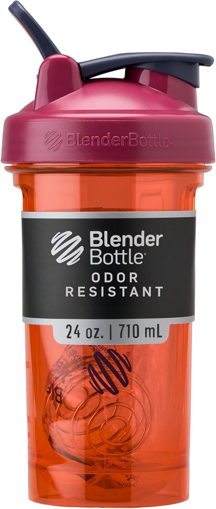 BlenderBottleのシェーカーのびんのプロ シリーズは蛋白質の揺れおよびプレワークアウト、24Ounce、珊瑚のために完成します