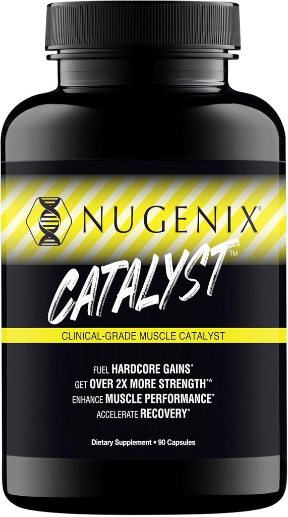 Nugenix Catalyst - 強化された筋肉ビルダーと筋肉の回復、トレーナーの硬化剤、パフォーマンスの向上 - 90カプセル