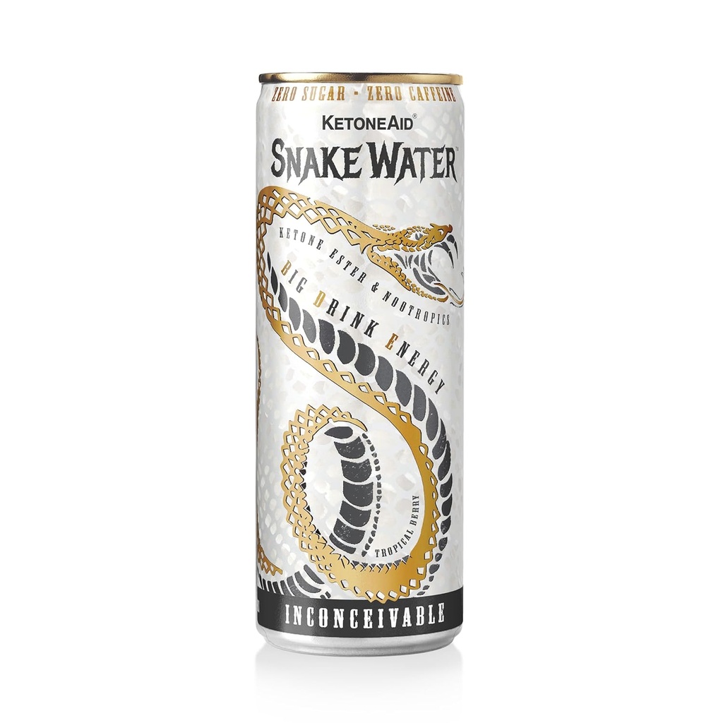 KetoneAid SnakeWater Energy Drink 2023 版 | Ketone Ester と Cure Losing | 12 Oz Can
